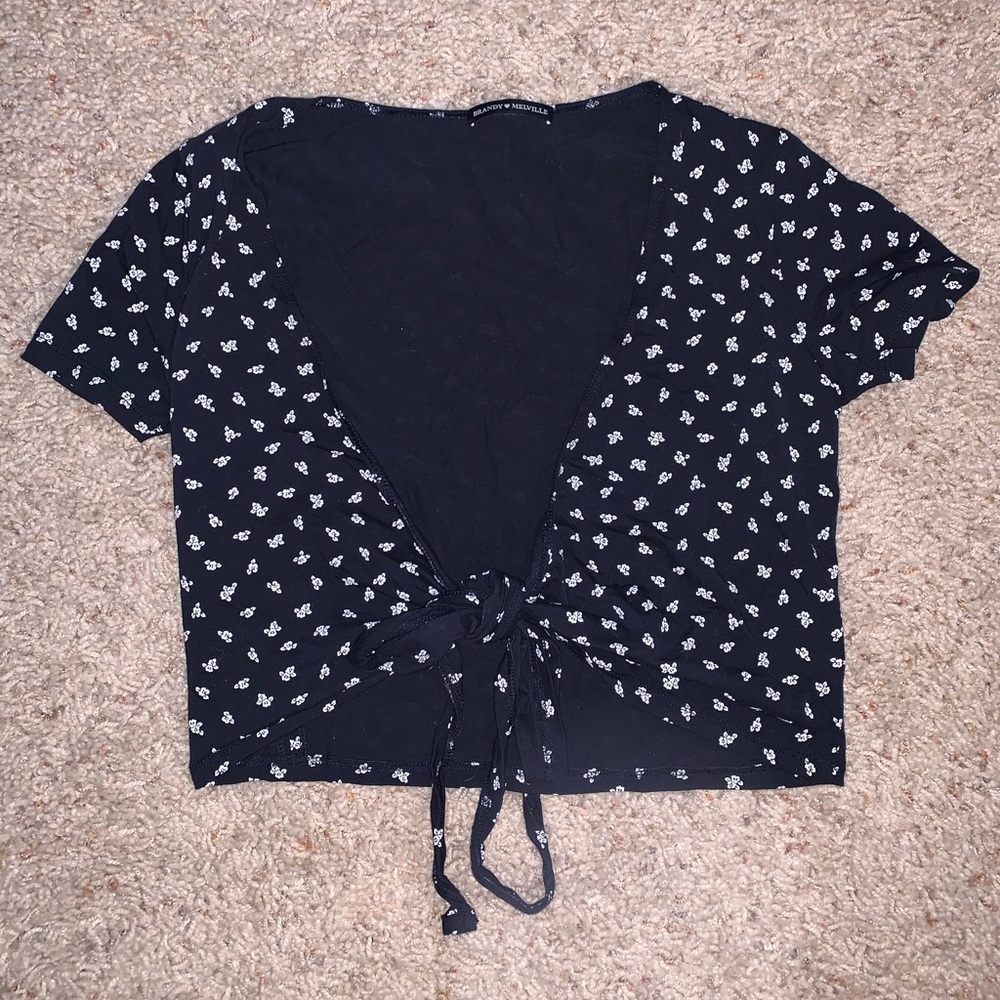 BRANDY MELVILLE TIE UP FLORAL TOP